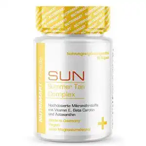 Bräunungskapseln nutrimart SUN mit Beta Carotin, Vitamin E
