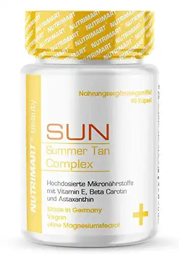 Bräunungskapseln nutrimart SUN mit Beta Carotin, Vitamin E