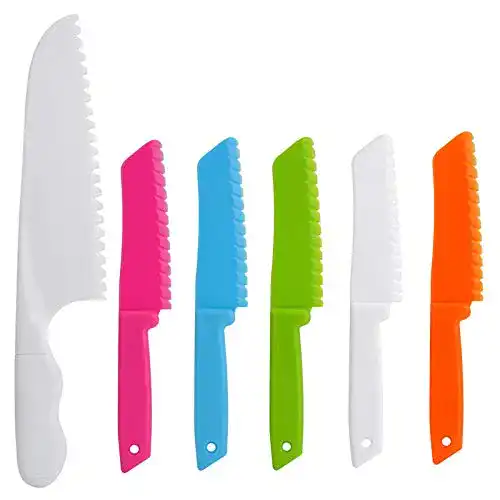 Kindermesser ONUPGO 6 -teiliges Kunststoff-Küchenmesser-Set