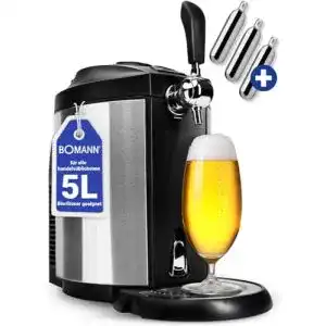 Bierzapfanlage Bomann BZ 6029 CB, LED-Display, Edelstahl