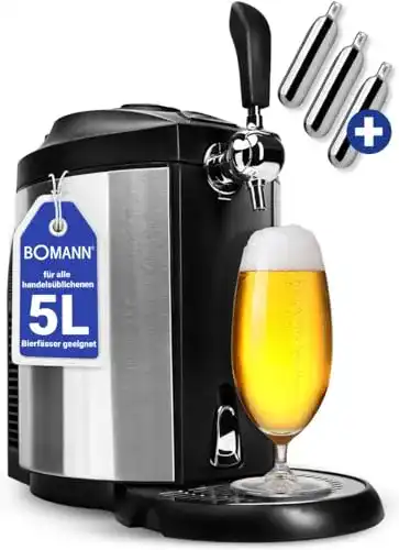 Bierzapfanlage Bomann BZ 6029 CB, LED-Display, Edelstahl