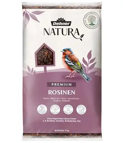 Rosinen für Vögel Dehner, Natura, Wildvogelfutter ganzjährig, 5 kg