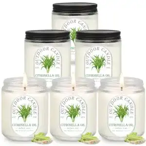 Anti-Mücken-Kerze YINUO LIGHT Citronella Kerze Outdoor,4 Stück
