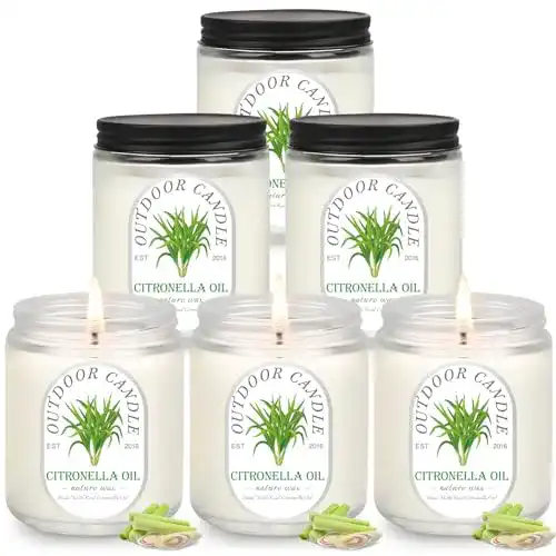 Anti-Mücken-Kerze YINUO LIGHT Citronella Kerze Outdoor,4 Stück