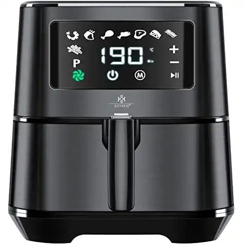 Heißluftfritteuse KESSER ® XXL 5,5 Liter Edelstahl, inkl.Brotbackkorb