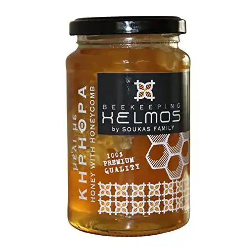 Wabenhonig Helmos Griechischer Honig Bienenwabe, 350 g