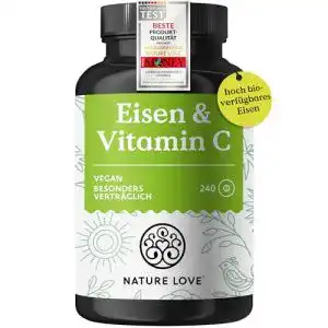 Eisenpräparat Nature Love ® Eisentabletten mit Vitamin C 240