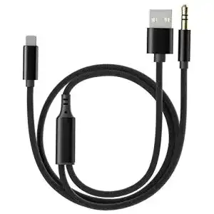 Lightning auf Klinke TargetGo Aux-Kabel für iPhone, 2-in-1