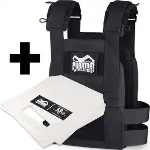 Gewichtsweste Phantom Athletics 6 kg (13 Lb) Platten Set, Schwarz