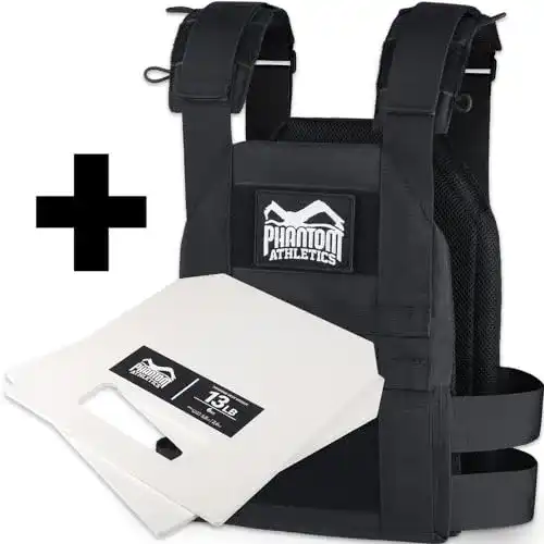 Gewichtsweste Phantom Athletics 6 kg (13 Lb) Platten Set, Schwarz