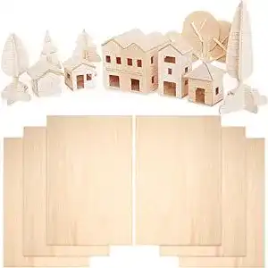 Balsaholz Blulu 10 Stück Balsa Holz Blätter Dünn