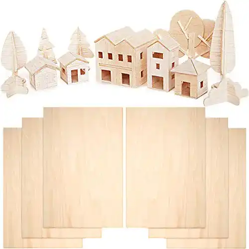 Balsaholz Blulu 10 Stück Balsa Holz Blätter Dünn