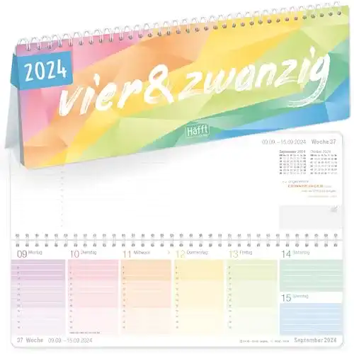 Wochenplaner Häfft Rainbow Wochen-Tischkalender 2022
