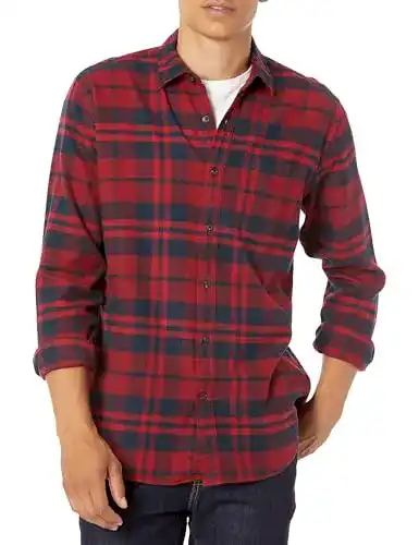 Flanellhemd Amazon Essentials Herren Langarmhemd aus Flanell