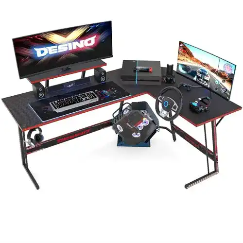 Eckschreibtisch DESINO Gaming 150 x 120 cm, Ergonomic Gamer
