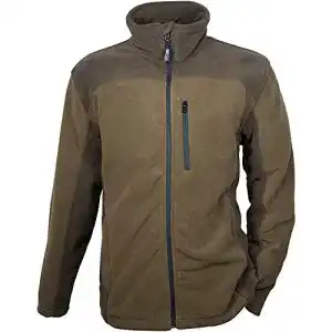 Jagdjacke Herren Hubertus Herren Fleece Jagdjacke Oliv Braun