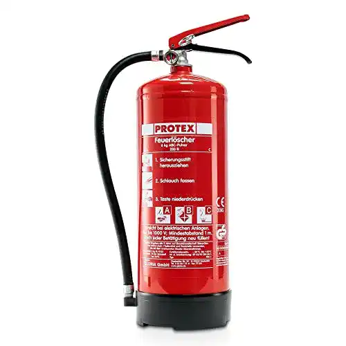 Feuerlöscher 6kg MBS FIRE Pulver-Feuerlöscher, Brandklassen ABC