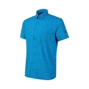 Wanderhemd Mammut Herren Kurzarm-hemd Lenni, Blau