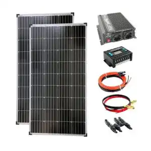 Solaranlage Garten solartronics Komplettset 2×130 Watt Solarmodul