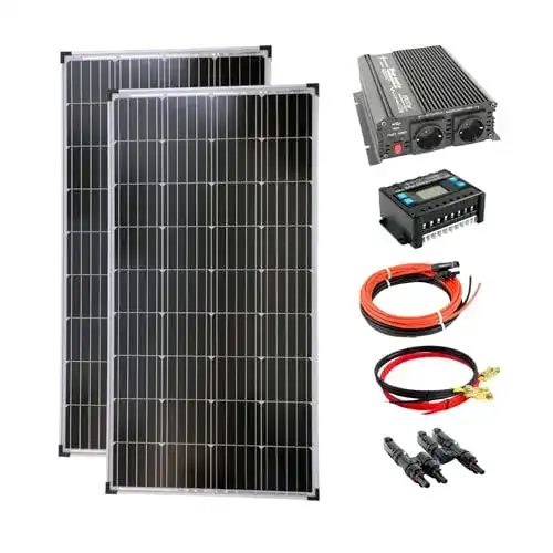 Solaranlage Garten solartronics Komplettset 2×130 Watt Solarmodul