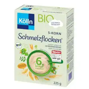 Getreidebrei Kölln Schmelzflocken 5-Korn, 6er Pack (6 x 225 g)