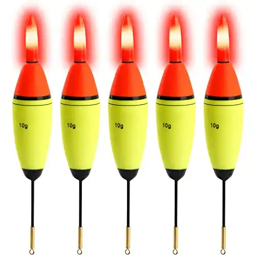 LED-Posen QualyQualy 5 Stück Angelposen LED Posen Set 10g