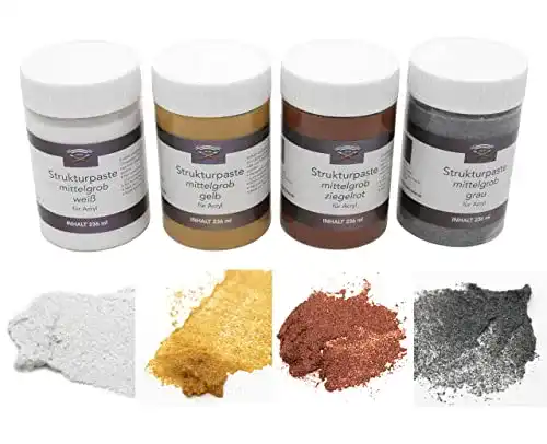 Strukturpaste Paintersisters Set je 236ml, vier Farben