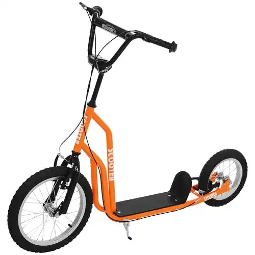 Homcom-Tretroller HOMCOM Cityroller mit Luftreifen16/12 Zoll