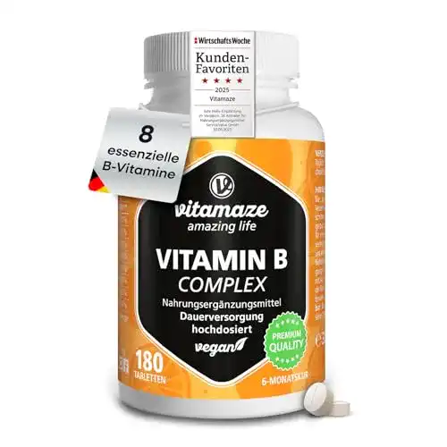 Vitamin-B-Komplex Vitamaze – amazing life Vitamin B, 180 Tabl.
