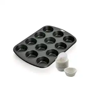 Muffinform KAISER Set 2-teilig Muffin Backblech für 12 Muffins
