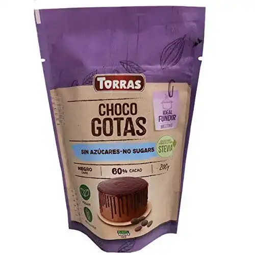 Stevia-Schokolade Torras Stevia Schoko Drops, 200g
