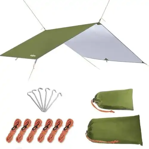Tarp Unigear Zeltplane, für Hängematte, wasserdicht mit Ösen