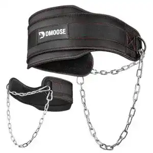 Dip-Gürtel DMoose Fitness Premium Dip Gürtel mit Kette 36″