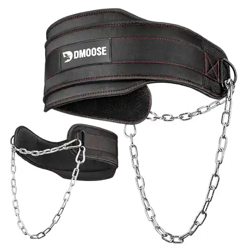 Dip-Gürtel DMoose Fitness Premium Dip Gürtel mit Kette 36″