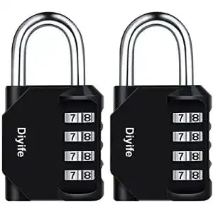 Vorhängeschloss Diyife 2er Pack 4-Stelliges Zahlenschloss