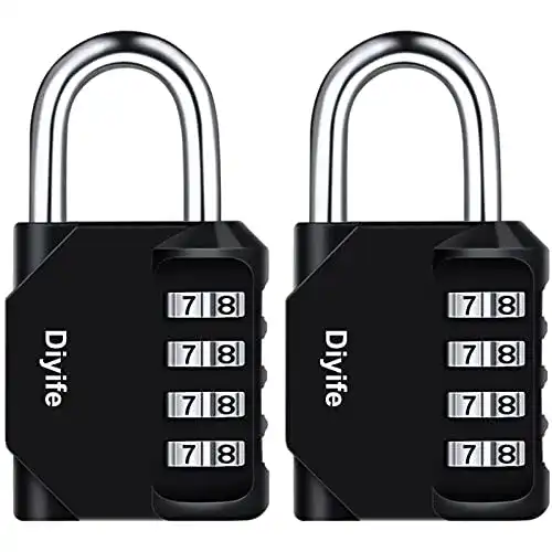 Vorhängeschloss Diyife 2er Pack 4-Stelliges Zahlenschloss
