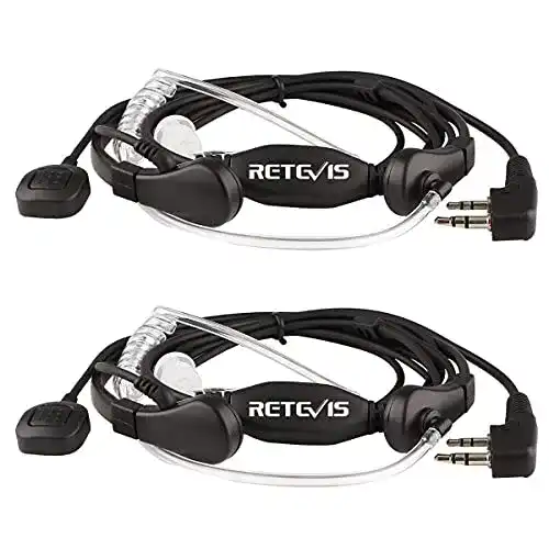 Kehlkopfmikrofon Retevis Funkgerät Headset 2-pin Kopfhörer