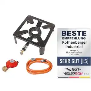 Hockerkocher Rothenberger Industrial inkl. 1,5 m Propan-Gas-Schlauch