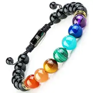 Chakra-Armband SENLLY 7 100% Echtes Naturstein 8mm