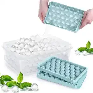 Runde Eiswürfel Theuwnee ® ablage mit Deckel, 2Pcs
