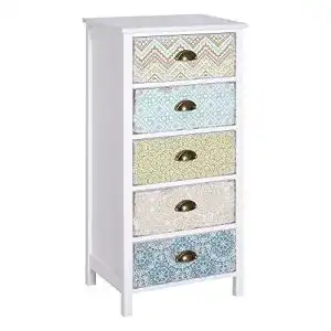 Kommode Landhausstil HOMCOM Schrank mit 5 Schubladen