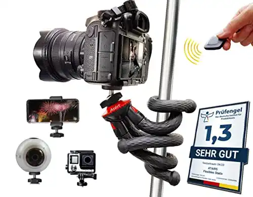 Flexibles Stativ Atairs, mit Bluetooth-Fernbedienung, Selfie Stick