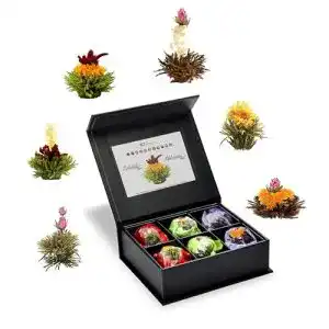 Teeblumen Creano 6 Geschenkbox schwarzer, weißer & grüner Tee
