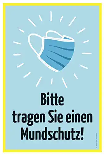 Maskenpflicht-Schild CherryCards FRUITPRINTS StarfruitSigns – 3er