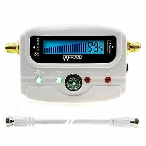 Sat-Finder Anadol SF33 White LCD digitaler Satfinder