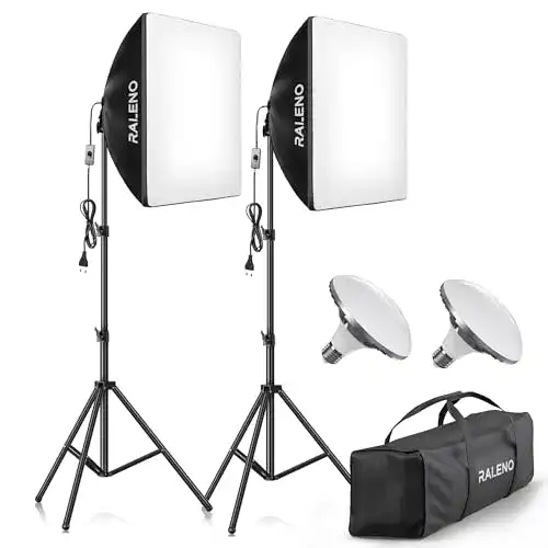 Softbox RaLeno, 50×70 cm Videobeleuchtung, 85W CFL 5500K