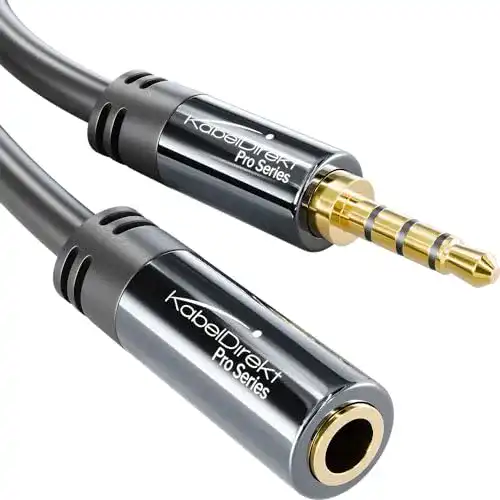 Aux-Kabel KabelDirekt, Headset Verlängerung, 10m, 3,5mm Stecker