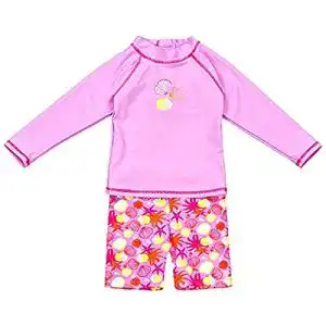 Schwimmanzug Baby Landora ®: langärmliges 2er Set in violett