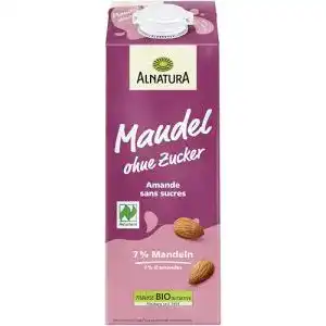 Mandelmilch Alnatura Mandel Drink ungesüßt, 8er Pack (8 x 1 l)