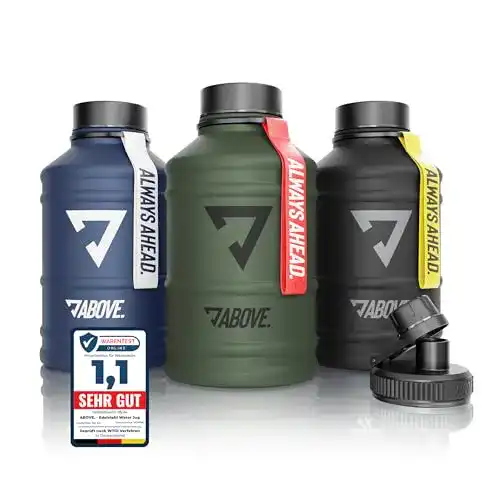 Trinkflasche Fitness ABOVE. 1,3L – 2,2L Edelstahl Trinkflasche